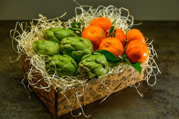 Cesta de alcachofas y mandarinas The TERRETA Box: The FRESH Box, Cestas de frutas y verduras a domicilio
